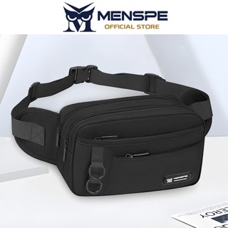 MENSPE กระเป๋าคาดหน้าอกผู้ชายน้ำหนักเบากระเป๋าคาดเอวกระเป๋าก…