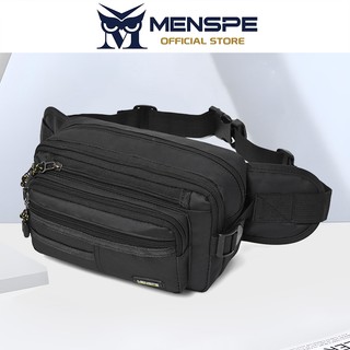 MENSPE กระเป๋าคาดเอวผู้ชายกระเป๋าคาดหน้าอกอเนกประสงค์กระเป๋ากีฬากันน้ำ