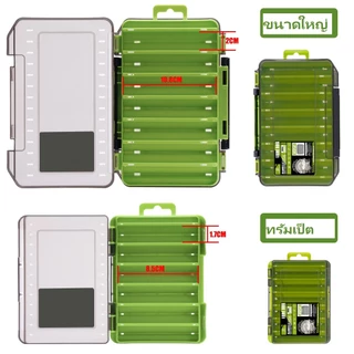 A&D 1 Pc Fishing Tackle กล่อง 12 ช่องอุปกรณ์ตกปลา Lure Hook Storage Case สองด้านเครื่องมือตกปลา Organizer กล่อง TH