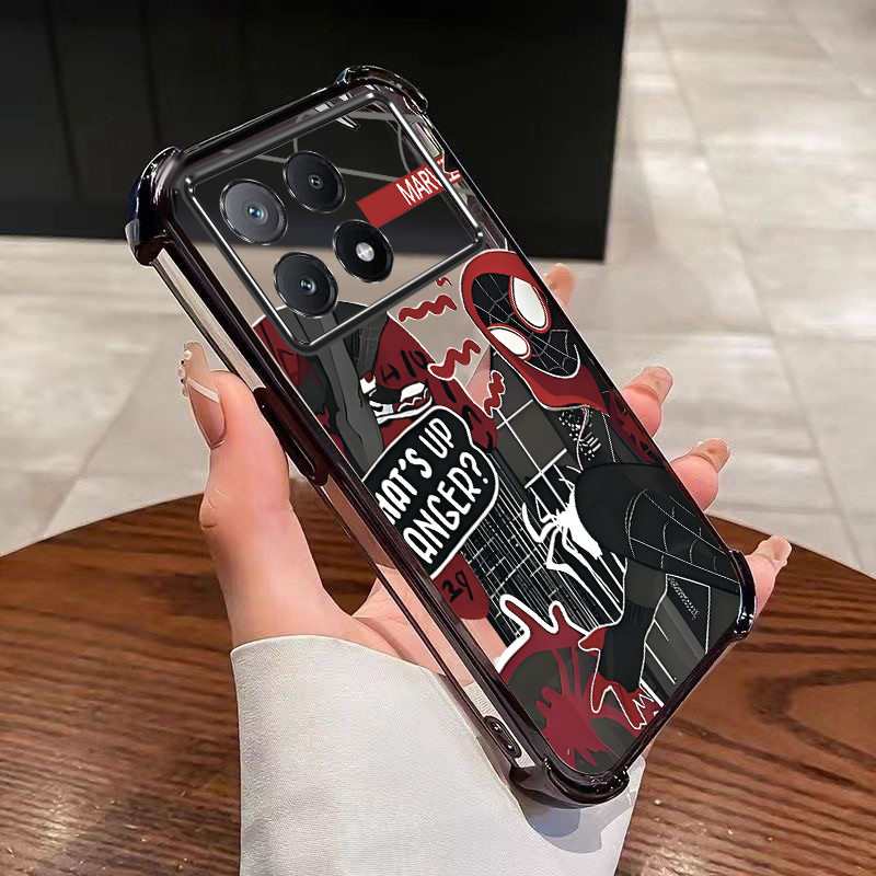 Xiaomi POCO F8 Pro F8 Ultra 5G Spider Man Clear Cover ปลอกโปร่งใสซิลิโคนกันกระแทกเคสใส