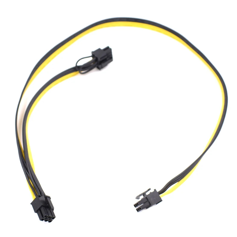18AWG 6 พินชาย 6 + 8 พินชาย PCI Express Power Splitter สายริบบิ้นสําหรับกราฟิกการ์ดโมดูลสาย 6P ถึง 6