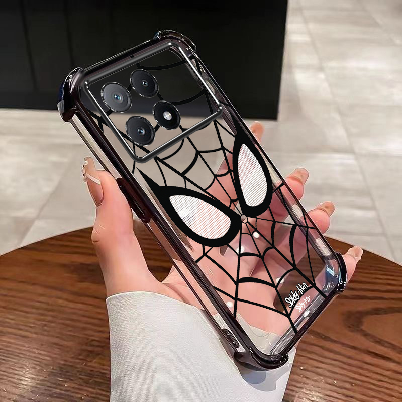 Xiaomi POCO F8 Pro F8 Ultra 5Gปลอกใสเต็มรูปแบบSpider Man Anti-Drop Caseโปร่งใสโทรศัพท์ฝาหลัง