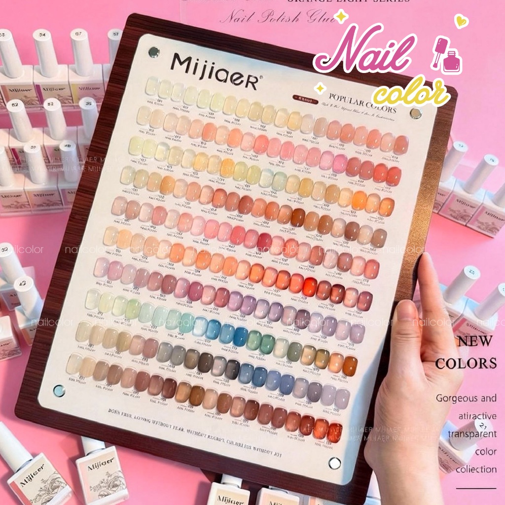 พร้อมส่ง 🇹🇭🇹🇭 MIJIAER 100 Colours Jelly Color Set สีครบ (แถมบอร์ดสี)✨ โทนสีผิวนู้ด, เยลลี่, หยกอ้วน, โปร่งใสน้ําแข็ง, ต้องจัดเปิดร้านได้ ชุดยางขนาดใหญ่, ครบ