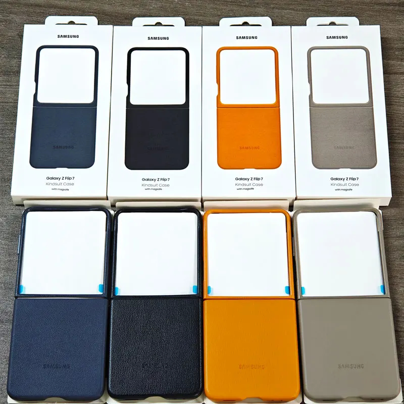 SAMSUNG กรณีแม่เหล็กสําหรับSamsung Galaxy Z Flip 7 Flip7 5GหรูหราEcoปกหนังกลับเกราะป้องกันZ flip7 กันกระแทกเคสโทรศัพท์
