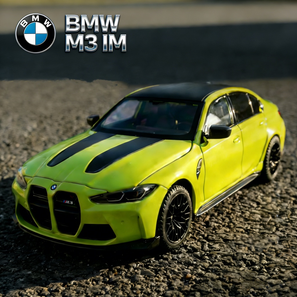 1:24 BMW M3 CS LCI IM G80 M Power Alloy Scaleรถรุ่นDiecastโลหะMiniatureรุ่นรถSound & Lightของเล่นเด็