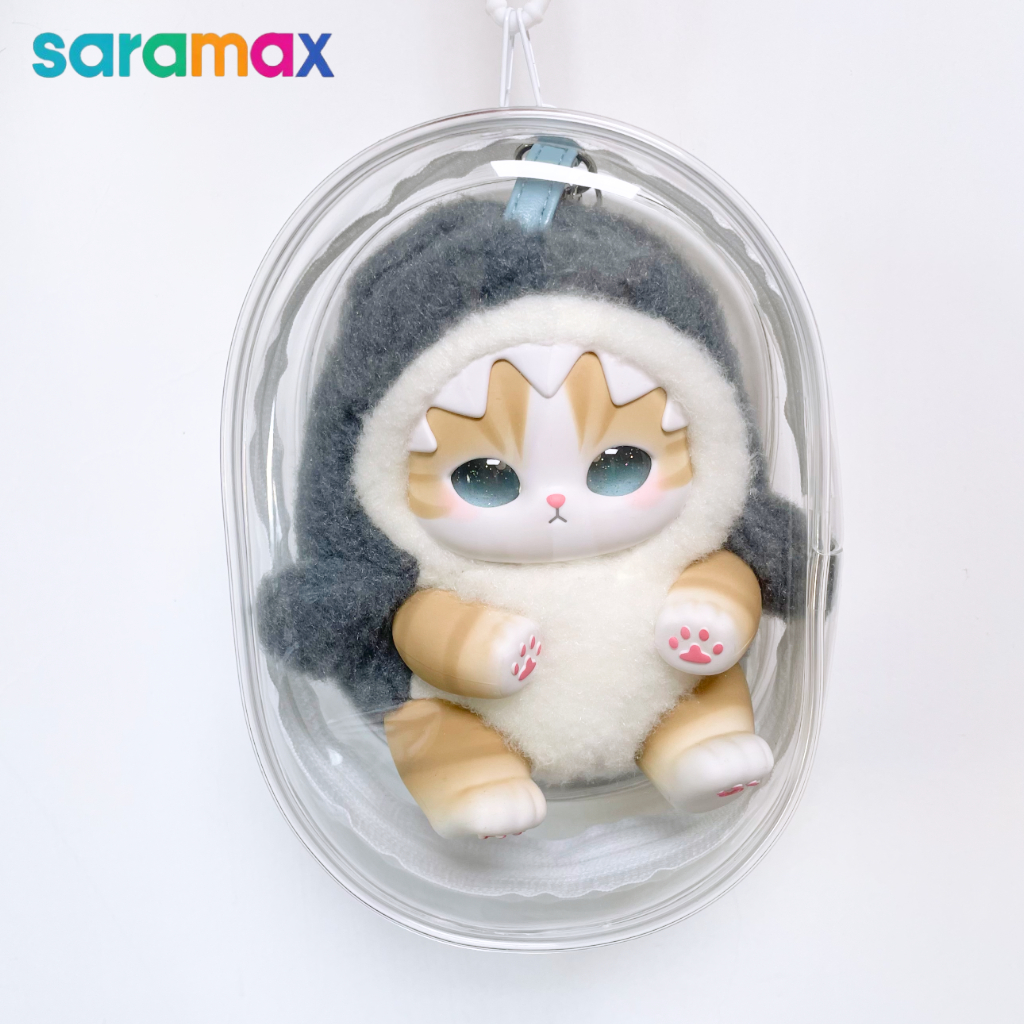 Saramax กระเป๋าป้องกันสําหรับ Mofusand Kiramekko Fluffy ลูกแมว, กระเป๋าตุ๊กตาตุ๊กตา กระต่ายฉลาม หมีแพนด้า หมาป่าหมี เฉพาะกระเป๋าไม่มีของเล่น
