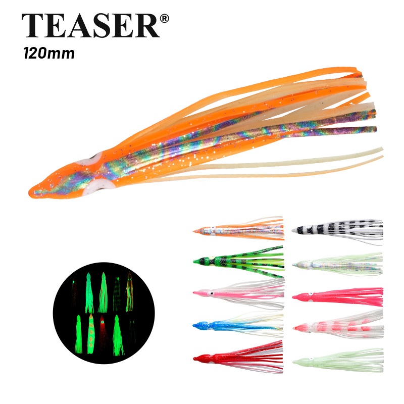 TEASER【HK015-A】5ชิ้น 10ชิ้น ขูดปลา กระดองปลาหมึก 12ซม. กระดองปลาหมึกเรืองแสง UV ขูดปลา ขูดปลาอ่อนพลาสติก ข้าวปลาสำหรับปลาแบส