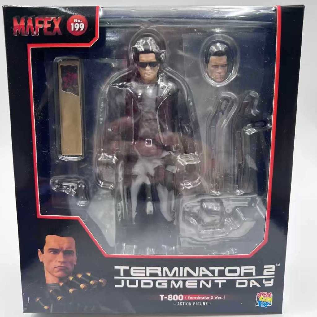 Mafex 199 Terminator T-800 Schwarzenegger Articulated PVC Action Figure ของเล่นสะสม