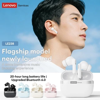 Lenovo LE238 หูฟังบลูทูธและหูฟังไร้สายพร้อม Bluetooth V6.0 และลดเสียงรบกวน ENC พร้อมไดรเวอร์ HiFi 13 มม.