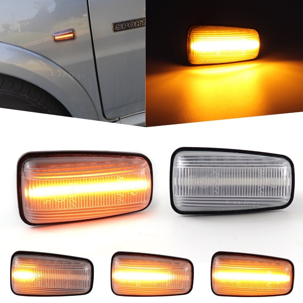 2ชิ้นLEDแบบไดนามิกไฟเลี้ยวด้านข้างสําหรับPeugeot306 106 406 806Citroen XM ZX Break Xsara Xantia Fiat