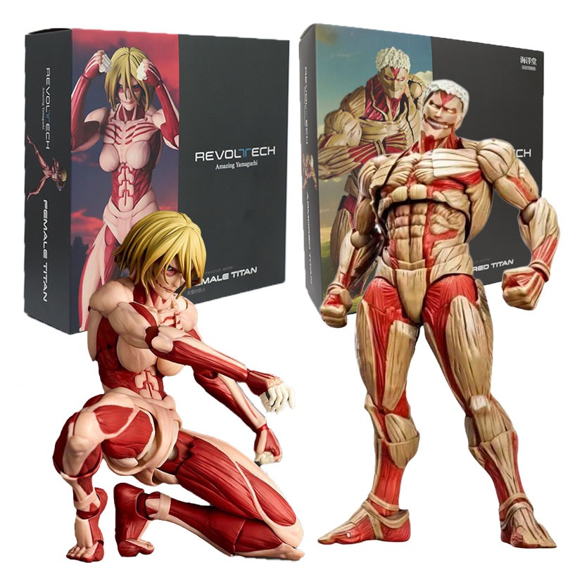 Revoltech Attack on Titan Multi-Jointed Action Figure หญิง Titan พบของสะสมสําหรับของขวัญวันเกิด