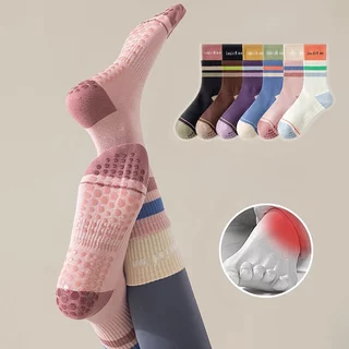 FUYOGI ถุงเท้ากันลื่น ซับแรงกระแทก กันลื่น ยืนหยุ่น ซับเหงื่อดี Yoga Sock เหมาะกับการเล่นโยคะ พิลาทิส