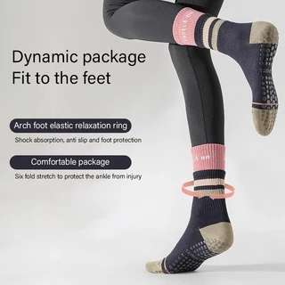 FUYOGI ถุงเท้ากันลื่น ซับแรงกระแทก กันลื่น ยืนหยุ่น ซับเหงื่อดี Yoga Sock เหมาะกับการเล่นโยคะ พิลาทิส