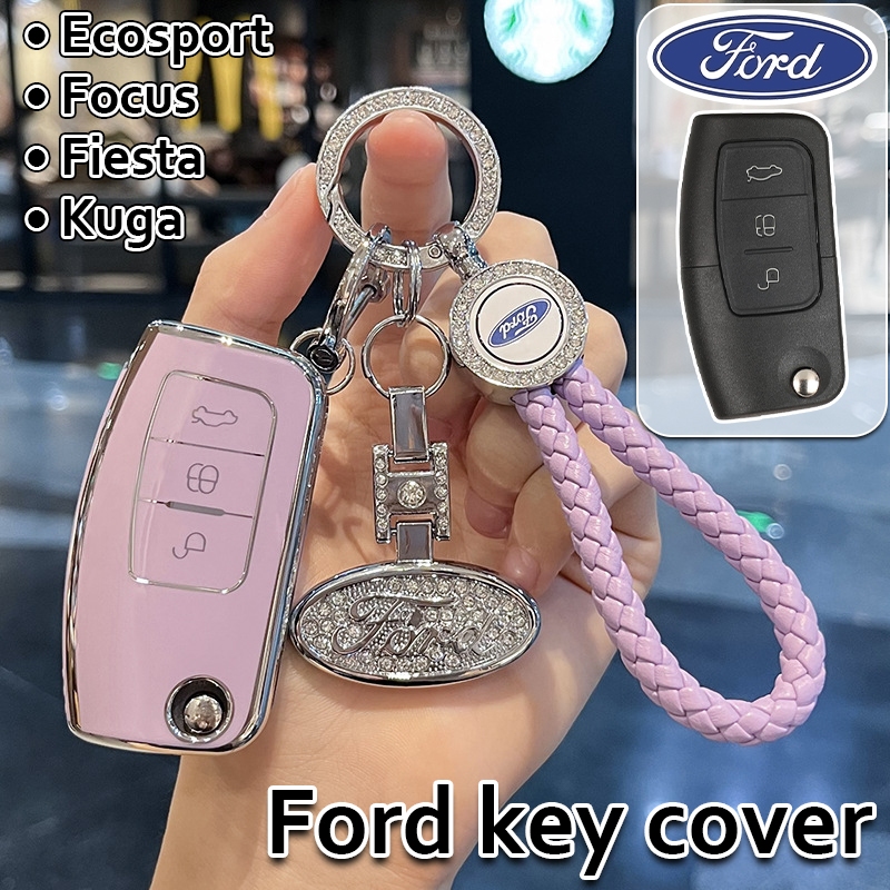 ฝาครอบรีโมท Ford Fiesta/Focus/Ecosport/Kuga เคสรีโมทรถ Fiesta/Focus ฝาครอบพวงกุญแจ