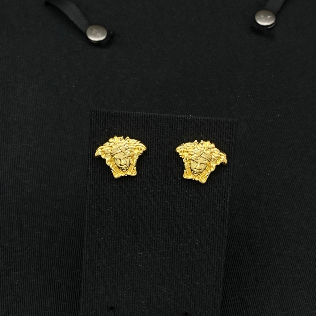 Versace นูน Avatar ต่างหู Retro Art สไตล์ทุกวัน Outing Street ต่างหูเฉพาะ-whkl