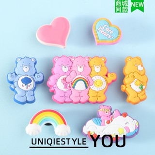 2026 อุปกรณ์เสริมสไตล์ใหม่รองเท้าหลุมดอกไม้การ์ตูนแคร์แบร์ชุ…