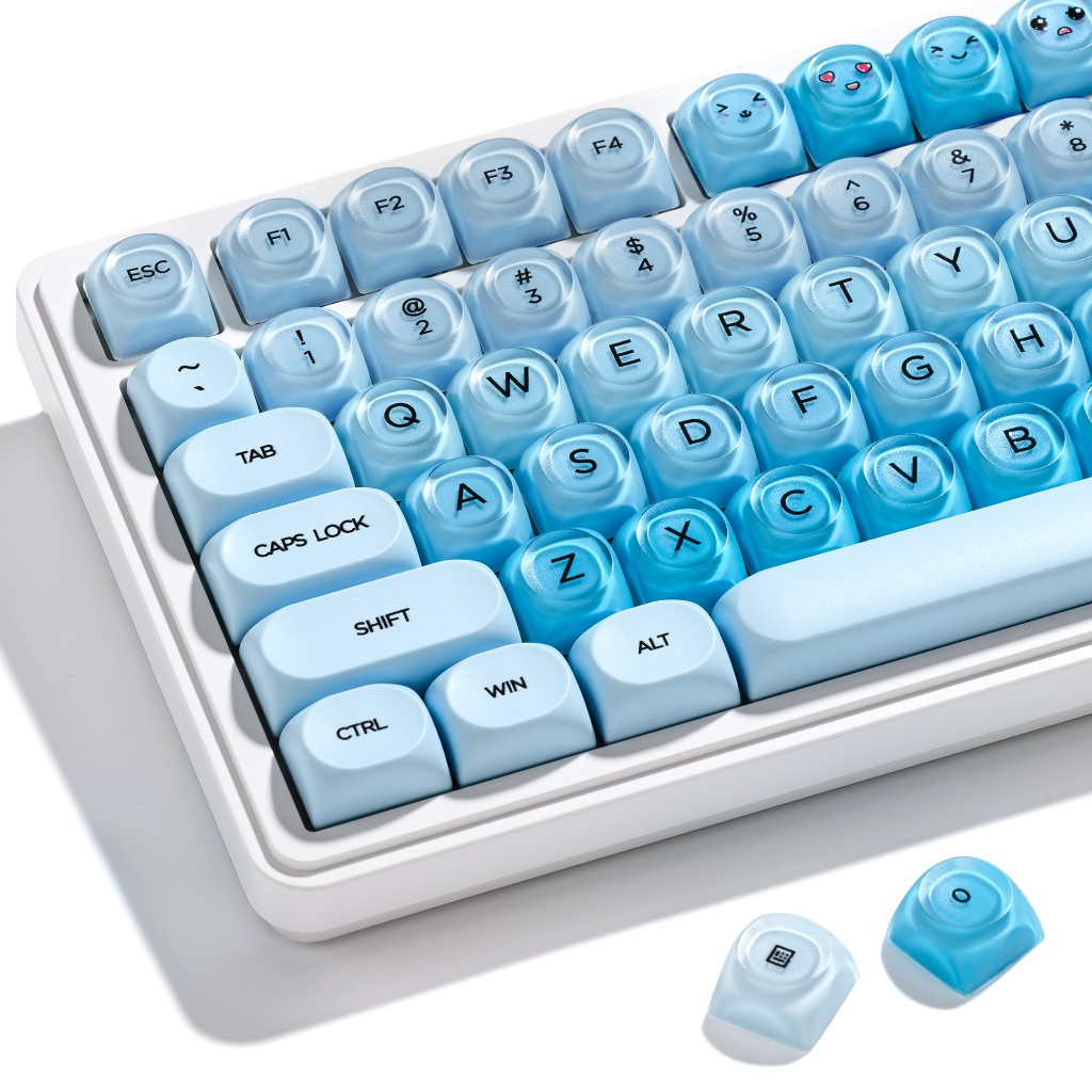 XVX Uyuni Dreams HOA Profile Keycap Set BLUE JELLY 132-key Double-shot และการพิมพ์ UV เหมาะสําหรับรู