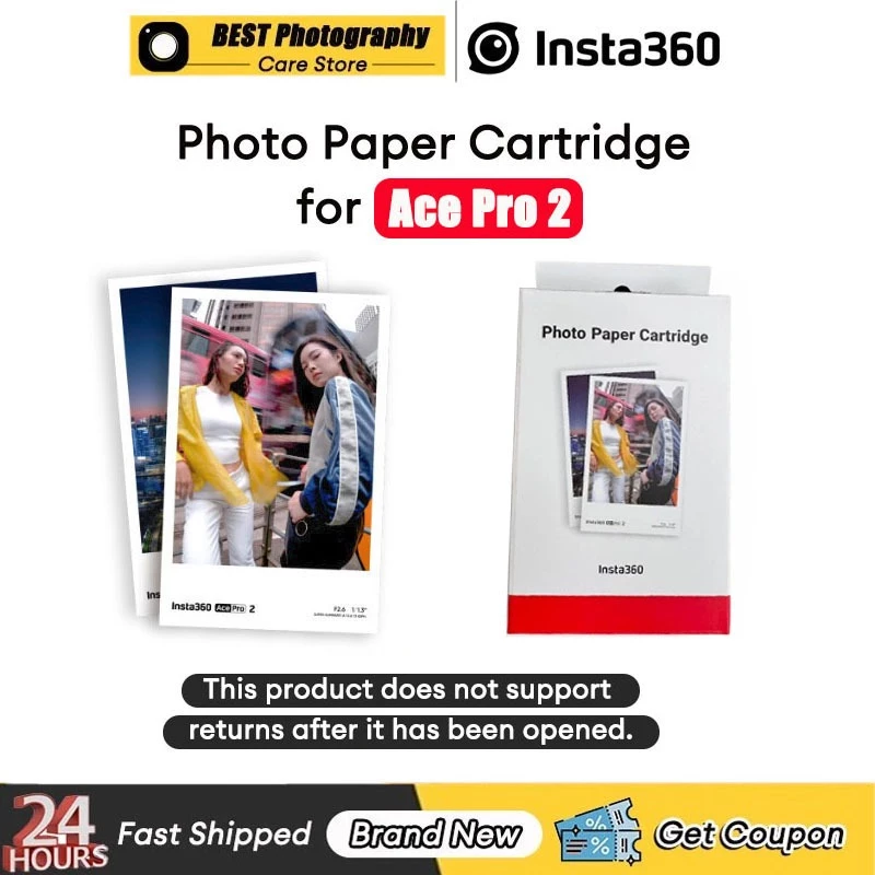 【Bangkok Shipment 】Original Insta360 Photo Paper Cartridge (20 sheets per box) for Ace Pro 2 Pocket Printer | Quick-Dry Paper for Instant Photo Printing