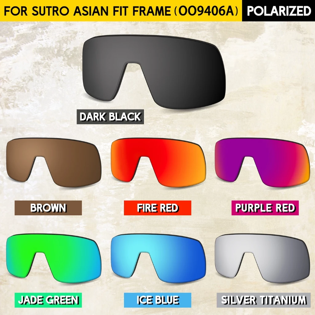 เลนส์ทดแทนสําหรับ Sutro Asian Fit OO9406A - เปลี่ยนได้ง่าย ป้องกันรังสียูวี