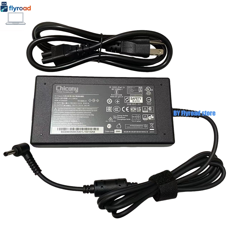 Chicony 20V 6A 120W อะแดปเตอร์ AC สําหรับ MSI THIN 15 B13VE GF63 แล็ปท็อปบาง Power Charger