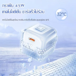 ชุดชาร์จ PD 45W GaN สายชาร์จ Type C to type c หัวชาร์จเร็ว PPS 20W Fast Charger USB Li cable สำหรับ i6-17 Android