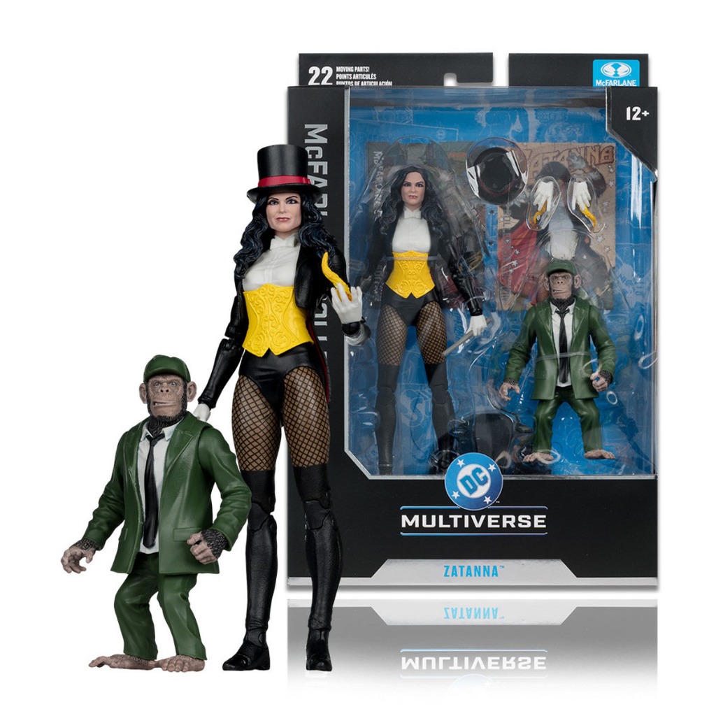 Mcfarlane Toys DC Zatanna w/Detective Chimp 7 นิ้ว Action Figure Model
