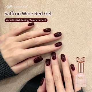 [ANNIES] ฤดูใบไม้ร่วงฤดูหนาวลึกเบอร์กันดียาทาเล็บกาวรูปแบบให…