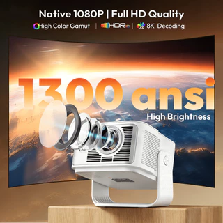 XGODY Gimbal 7 โปรเจคเตอร์พกพา 1300 ANSI Android 14 2+16GB รองรับ 4K YouTube ในตัว สำหรับบ้าน คาราโอเกะ