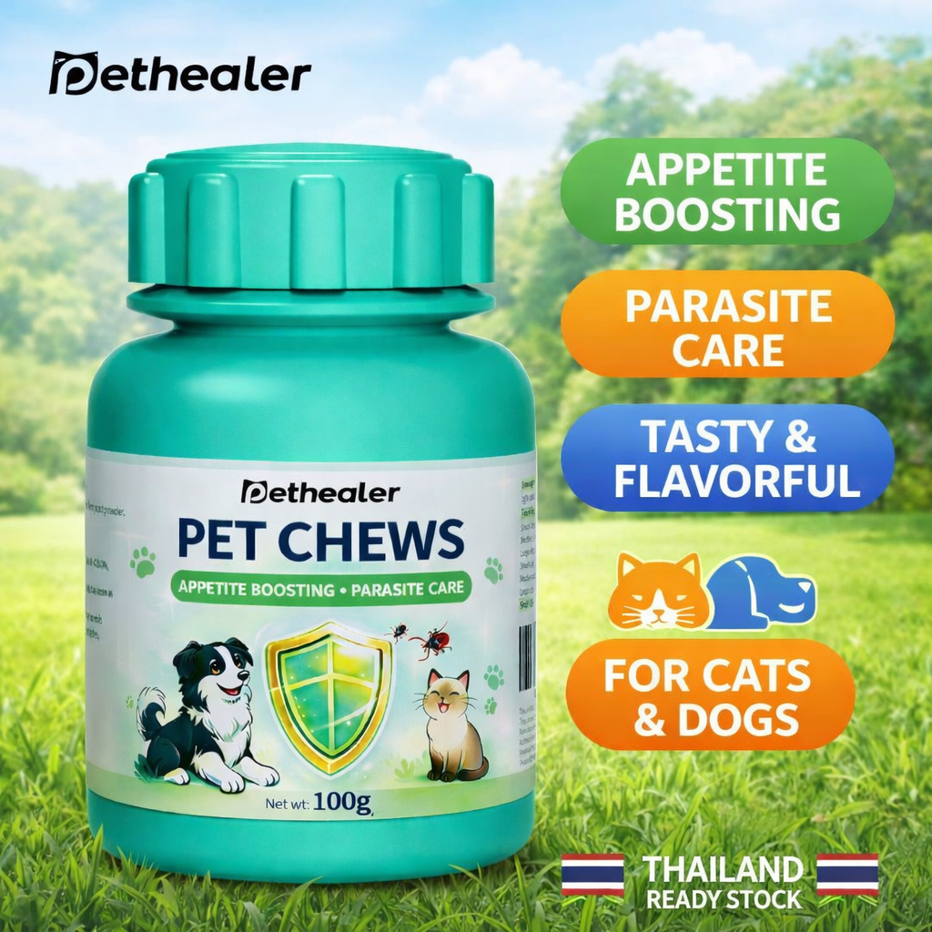 Pethealer Pet Chews ขนมสัตว์เลี้ยงแบบเคี้ยว สำหรับสุนัขและแมว | 100g | ดูแลสุขภาพประจำวัน | สินค้าพร้อมส่งจากไทย