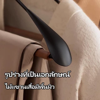 เหล็กกว้างไหล่ไม้บีชไม้แขวนเสื้อกันลื่นราวแขวนเสื้อผ้าสนับสนุนไม้แขวนเสื้อไม่มีรอย