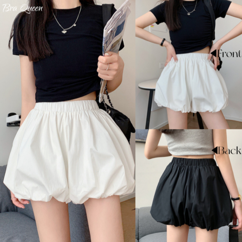 🍧Bra Queen🍧กระโปรงสั้นทรงบอลลูนผู้หญิง🍧 กระโปรงมินิมอล กระโปรงบอลลูนแบบสั้น มีซับในกางเกงเอวยางยืด
