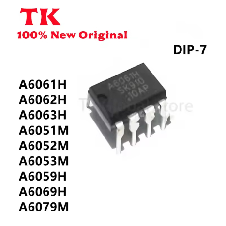 5PCS A6051M A6052M A6053M A6079M A6059H A6061H A6062H A6063H A6069H DIP-7 ในสต็อกคุณภาพ 100%