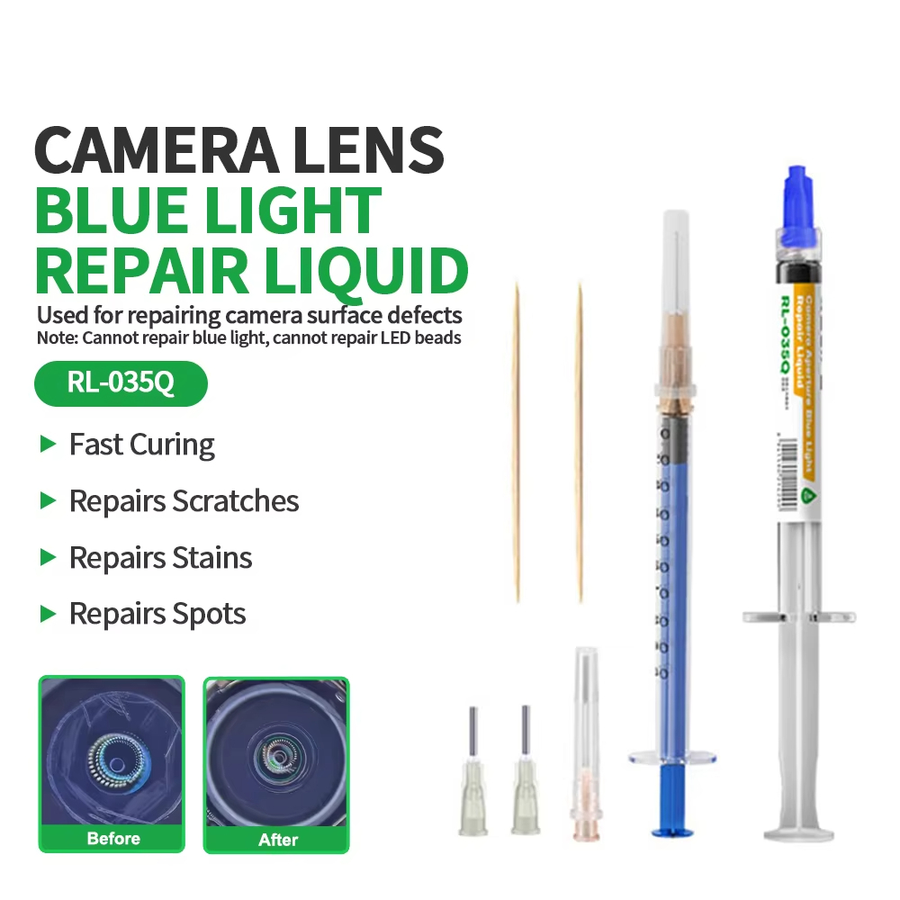 RELIFE RL-035Q 3ML เลนส์กล้อง Blue Light Repair Liquid สําหรับซ่อมโทรศัพท์มือถือรอยขีดข่วนคราบจุด Fast Curing Solution