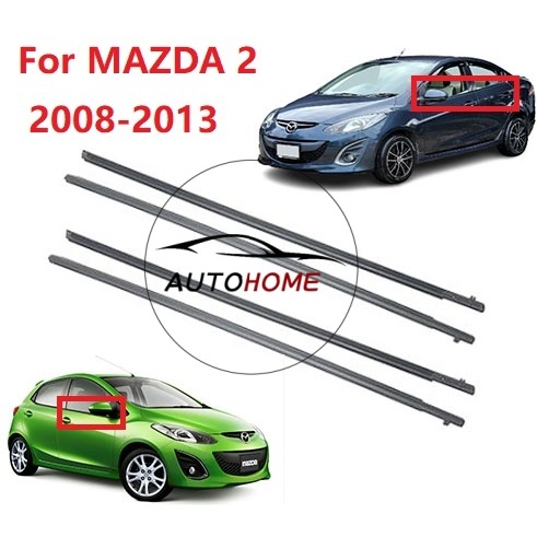 ด้านนอก Weatherstrip หน้าต่างประตูเข็มขัดซีลสําหรับ MAZDA 2 Demio 2008 2009 2010 2011 2012 2013 ซีดาน hatchback ประตูกระจก Moulding ซับยาง