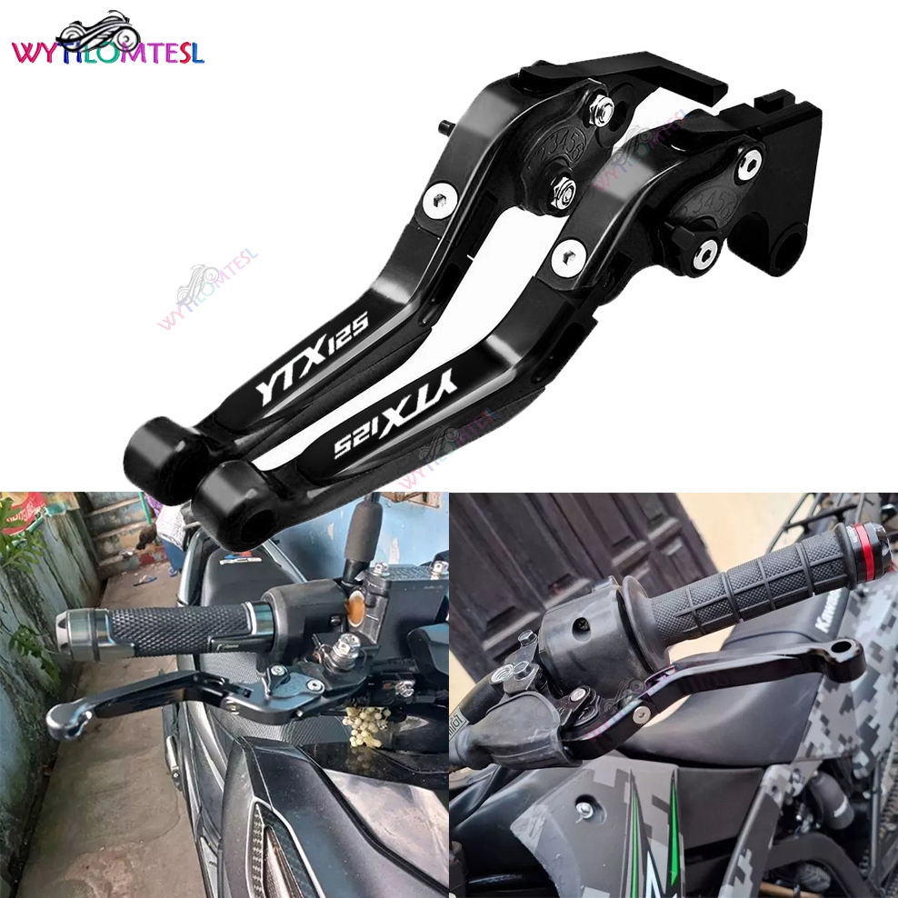 Fit สําหรับ YAMAHA YTX125 ytx 125 รถจักรยานยนต์ CNC อลูมิเนียมรถจักรยานยนต์คลัทช์เบรคคันโยกพับปรับขย