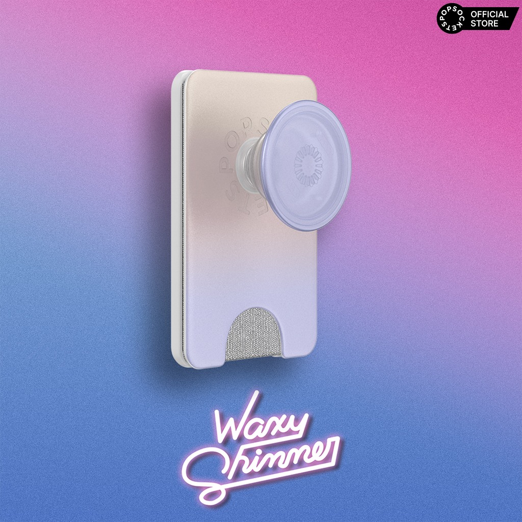 PopSockets Waxy Shimmer PopWallet+ for MagSafe | The Premium Phone Grip and Phone Wallet | MagSafe Phone Stand and MagSafe Phone Mount Compatible ราคา ถูกที่สุด ดีลบีเคเค แกลเลอรีภาพที่ 6