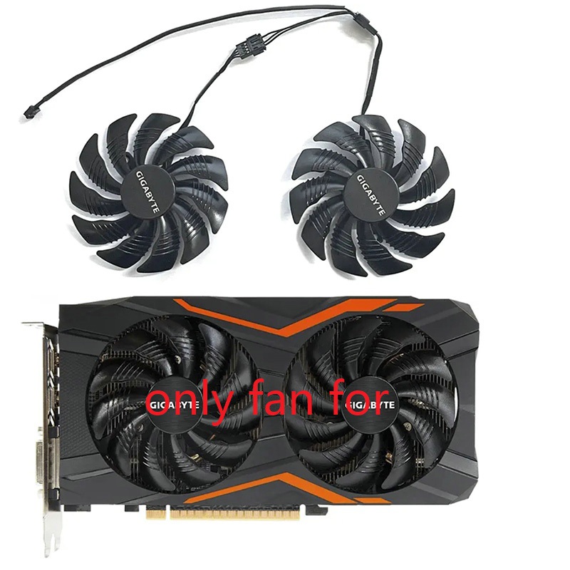 PLD09210S12HH T129215SU DC 12V 0.5A 4pin 88 มม.สําหรับ Gigabyte GTX 1050 1060 1070 Ti GV-RX570 580 A