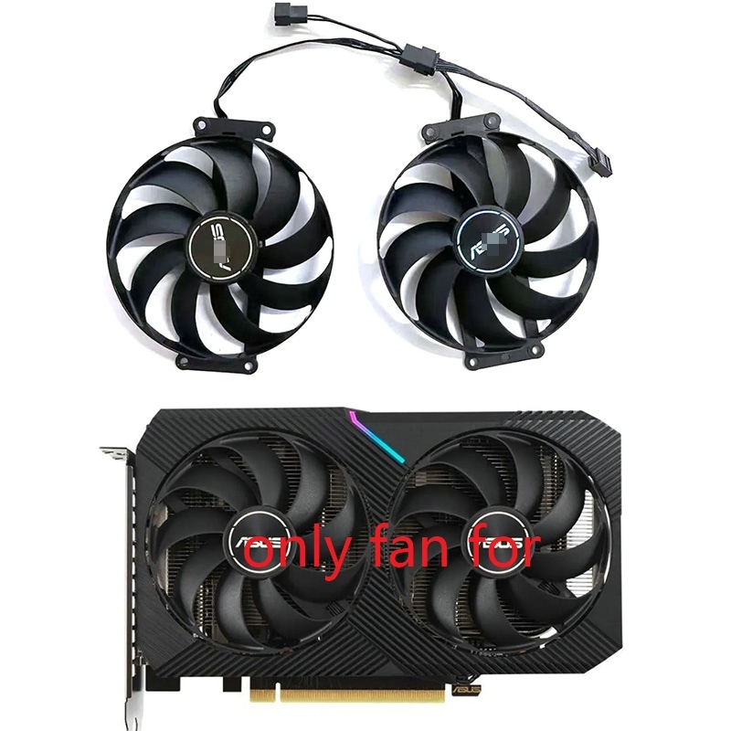 87มม. ที129215SU 6PIN RTX3060 3060TI พัดลม GPU สําหรับ ASUS GeForce RTX 3060 3060 Ti V2 MINI DUAL OC