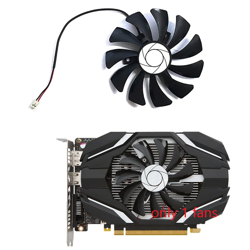 2pin HA9010H12F-Z 85 มม.DC 12V 0.57A GTX 1050Ti GPU Cooler สําหรับ MSI GeForce GTX 1050 Ti 4G OC GTX