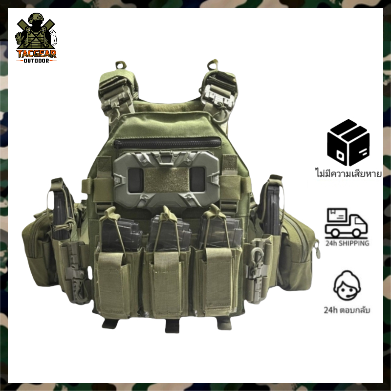 🔥 จัดส่งจากประเทศไทย 🔥เสื้อเกราะสตรีทีจิค MOLLE System ผ้า 1000D กล่องกะ_QUICK RELEASE สําหรับกีฬาเดินป่า และการฝึกซ้อม
