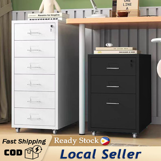 3/5/6L Metal Drawer with Lock File Cabinet for Office Minimalist Home Office Drawer File Storage