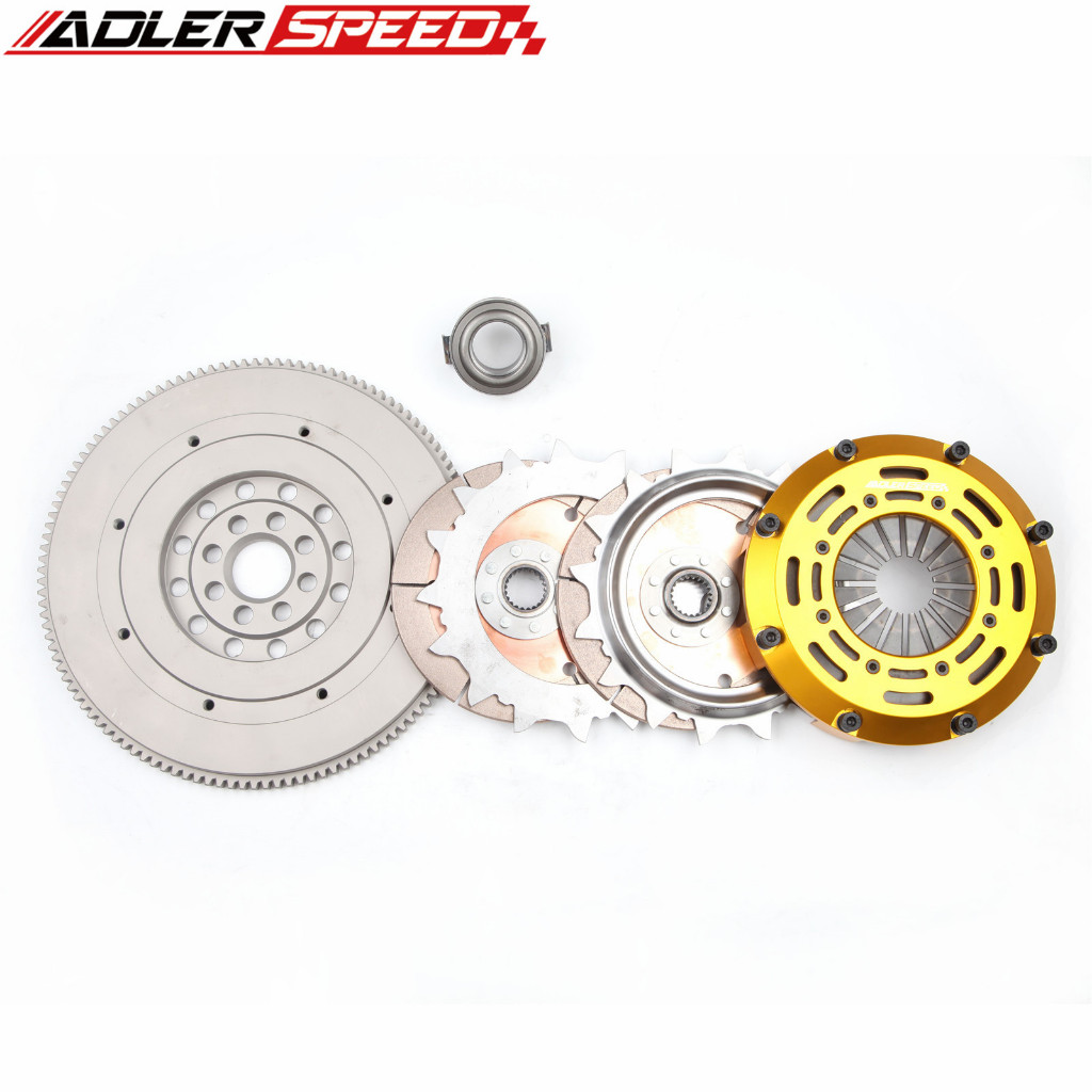 ADLERSPEED Racing Twin Disc ชุดคลัทช์ & Flywheel สําหรับ TOYOTA CELICA ALL TRAC MR2 TURBO 3SGTE