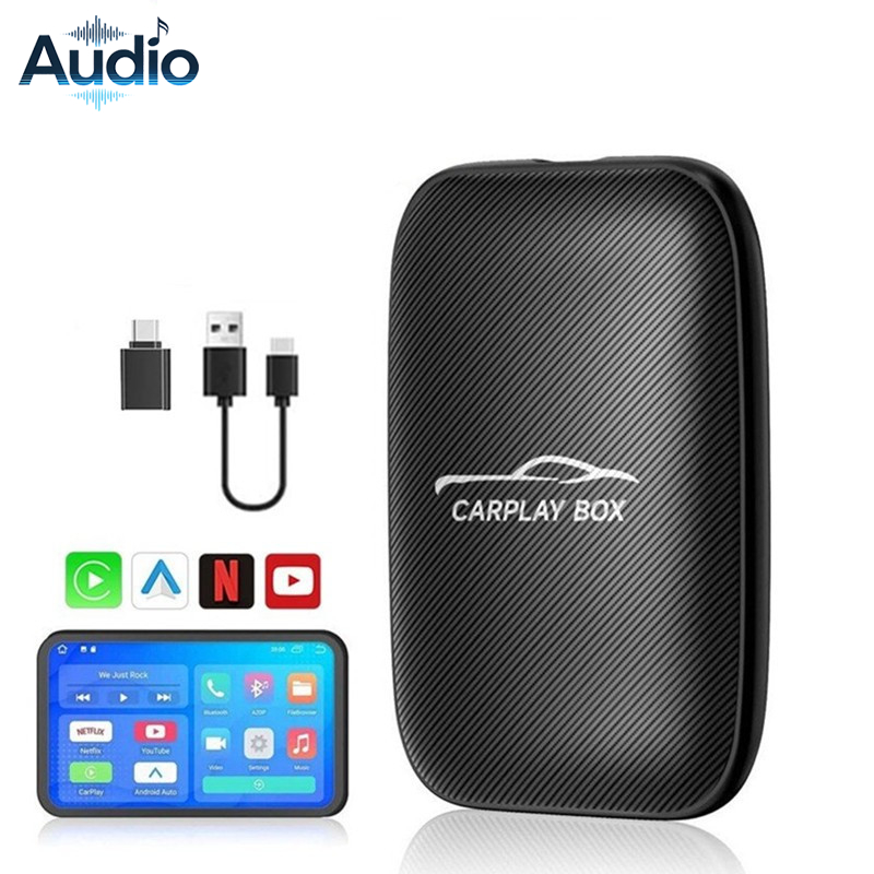 Wireless Carplay & Android อะแดปเตอร์อัตโนมัติสําหรับ IOS พร้อม Netflix YouTube TF Card Slot สําหรับ