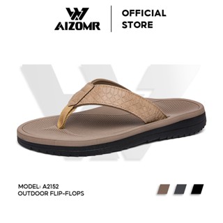 AIZOMR รองเท้าแตะผู้ชาย แบบหนีบ สไตล์ฤดูร้อน พื้นนุ่ม ใส่สบา…