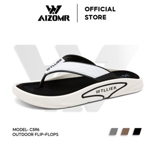 AIZOMR รองเท้าแตะผู้ชาย กันลื่น ทนต่อการสึกหรอ ทําจาก EVA/PV…
