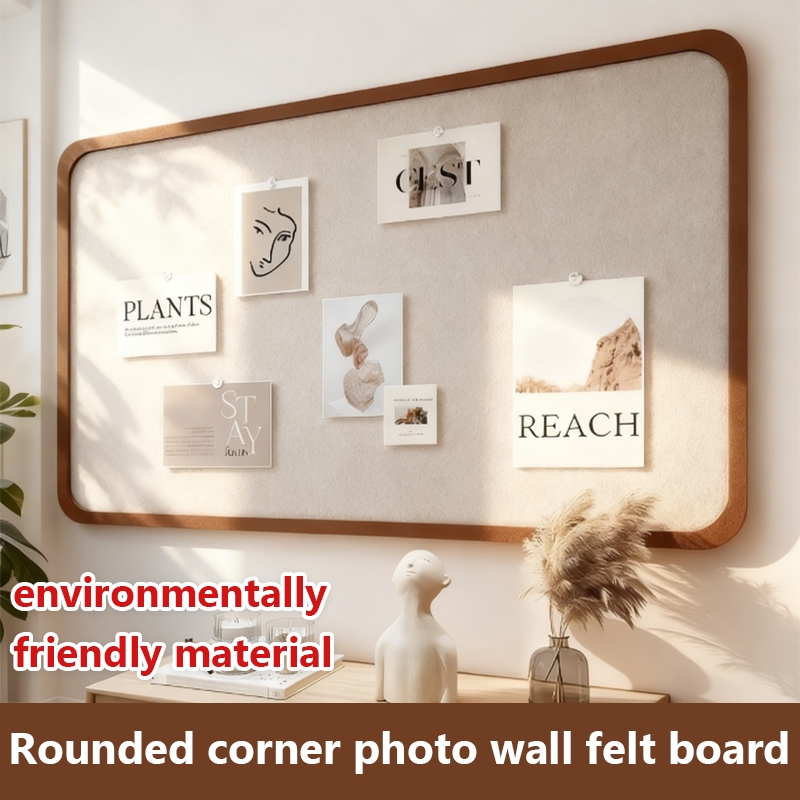 กระดานสักหลาด ตกแต่งผนัง ติดตั้งง่าย สําหรับวางรูปภาพ สติกเกอร์ติดผนัง กระดานไม้ก๊อก บอร์ดอนุบาล