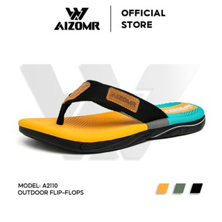 AIZOMR  รองเท้าแตะ รองเท้าแตะแบบหนีบ รองเท้าผู้ชายกลางแจ้ง แ…