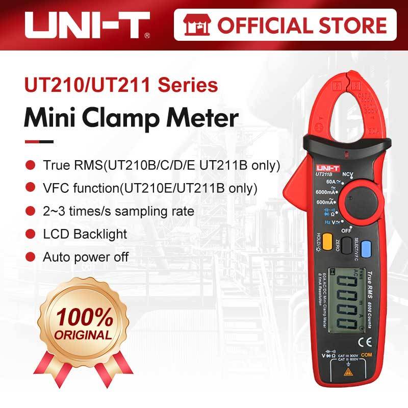 UNI-T UT210 UT211 Series เครื่องวัดยึดดิจิตอล 60A 100A 200A Mini Clamp Meter UT211B UT210E UT210D Di