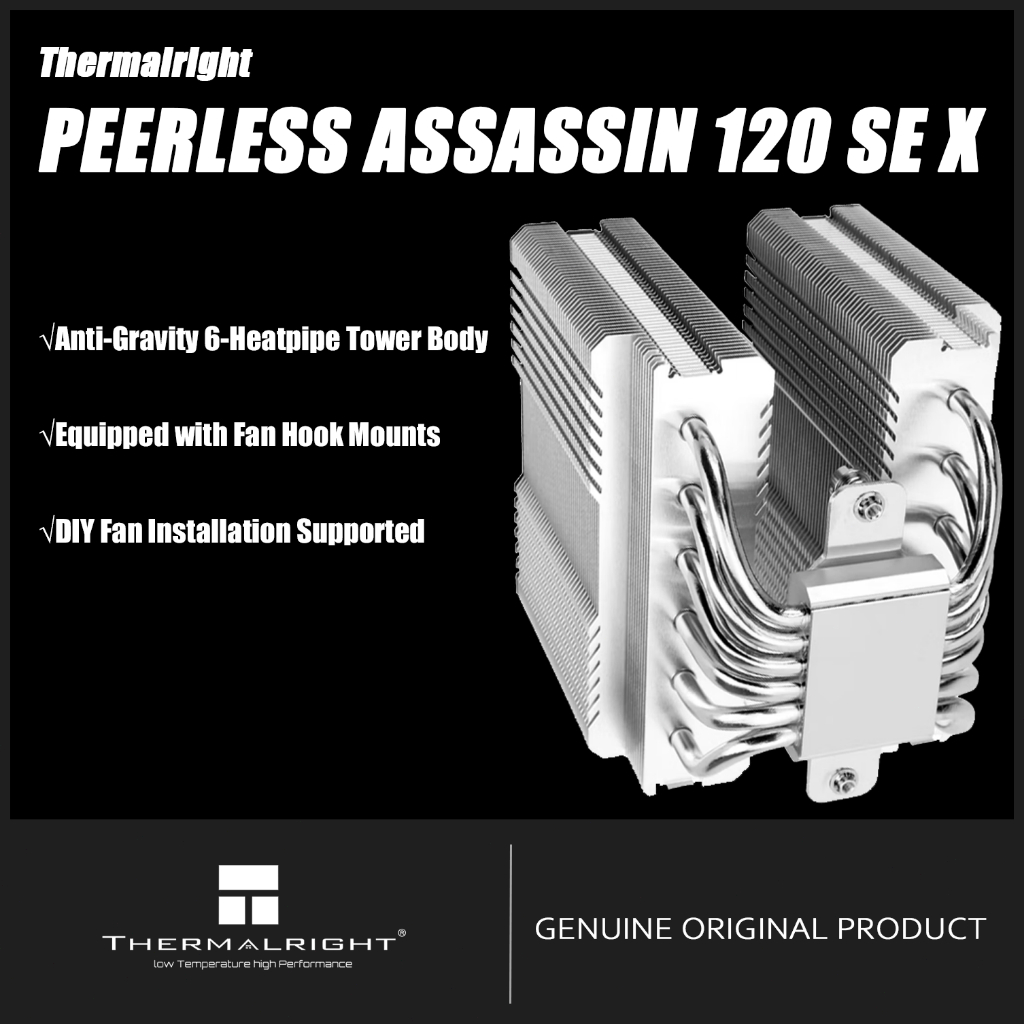 Thermalright PEERLESS ASSASSIN 120 SE X Fanless รุ่น PA120 SE X Anti-Gravity 6-Heatpipe Tower Body ต