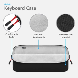 Geekria Keyboard Carrying Bag เข้ากันได้กับ MX Keys Mini/K380/Keys-to-GO 2, Keychron B1 Pro, Magtic Keyboard MXCL3LL/A (สีดํา)